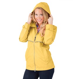 Charles River Apparel New Englander Wind & Waterproof Rain Jacket, Buttercup/Reflective, M