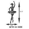 Ballerina Stencil - 11.5 x 30.5 cm - Reusable Girl