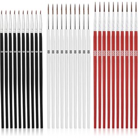 Fine Detail Paint Brush,Detail Paint Brush Fine Tip Paint Brush with 3 Sizes,30Pcs Tiny Paint Brush Micro Model Paint Brush Small Liner Brush,Micro Liner Brush Tiny Tip Miniature Paint Brush,Color B