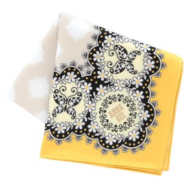 [ANNA SUI] Anna Sui 109024-0006-02 Printed Handkerchief, Small Flower & Butterfly (Yellow) [100% Cotton] Women's Women's Approx. 19.7 inches (50 cm), yellow