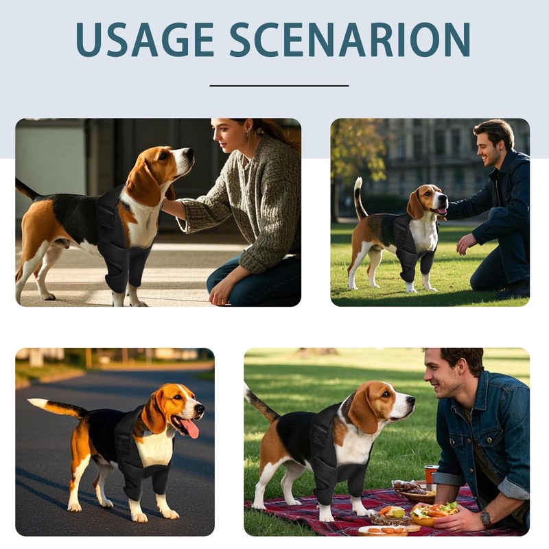 HAPPYHAO Adjustable Dog Elbow Brace with Shoulder Support,Dog Front Leg