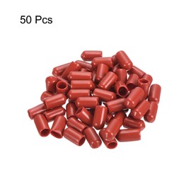 QUARKZMAN 50 Stück Runde Gummikappen 7,5 mm Burgunderrot Vinyl Abdeckung Schraubengewinde Schutzkappen