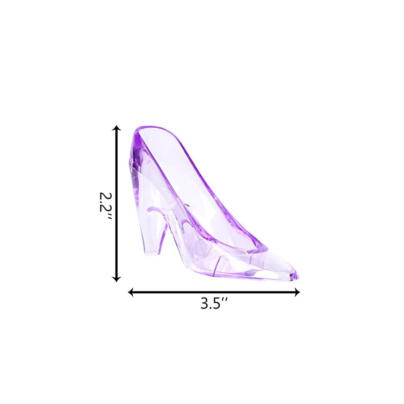 ZYFLSQ - 24 pantuflas de plástico de Cenicienta de 3.5