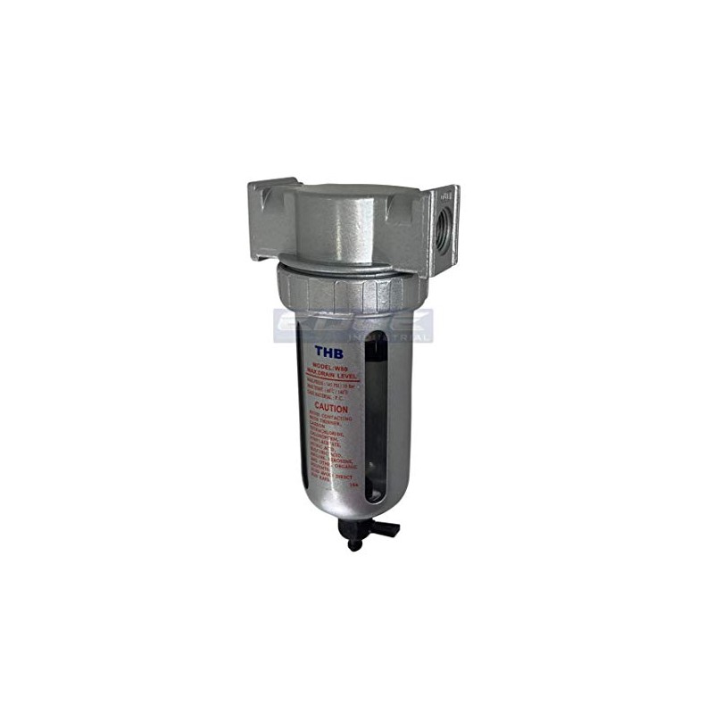 MID FLOW PARTICULATE FILTER/WATER TRAP FOR AIR COMPRESSOR COMPRESSED AIR
