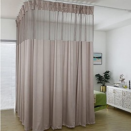 TTZ Hospital Curtain with Flat Hooks for Medical Clinic SPA Lab Cubicle Divider Privacy Screen ( Color : Grey , Size 1(16ft Wide x9ft Tall) ), 1 x (16 ft 9 (Wide Tall))