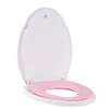 Toilet Seats Elongated, Toddler Potty Training Seat Built-In, Quiet-Close Lid,
