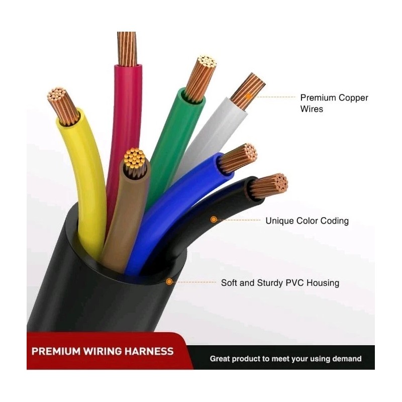 Nilight 7 Way Trailer RV Cord Cold Weather Wire Double