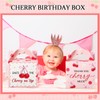 Marspark 24 Pcs Cherry Treat Boxes Pink Favor Bags with