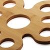 com-four® 4 x Bamboo Trivets, Sustainable Underlays for Pots, Pans,