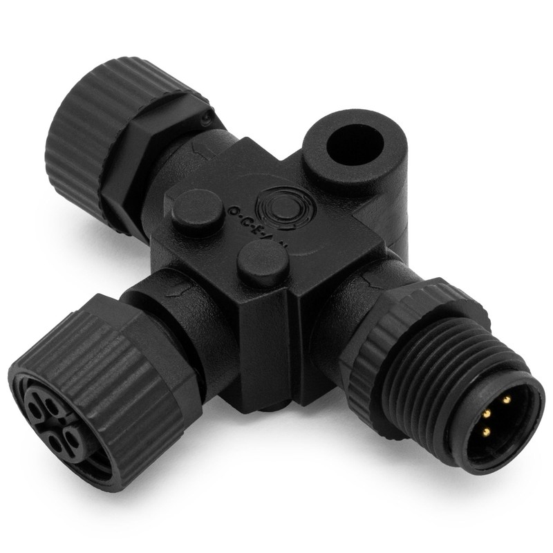 T Connector for NMEA 2000 3 Port Connector 5-Pin M12