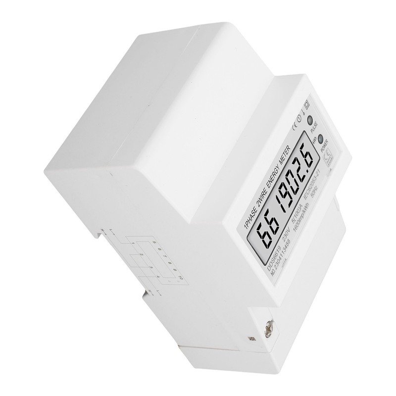 Electricity Meter 1 Phase 2 Wire LCD AC 5A 100A