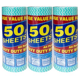 MBBUROYY Disposable Cleaning Cloth,Reusable Cleaning Wipes,Dish Cloth Dish Towels Dish Rags Reusable Kitchen Paper Towels (150-sheet, 3 Roll Blue)