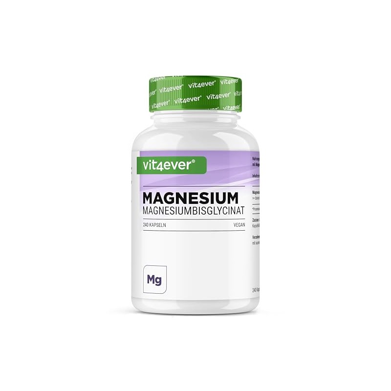 vit4ever Magnesium Bisglycinate - 240 Capsules - 300mg Magnesium -