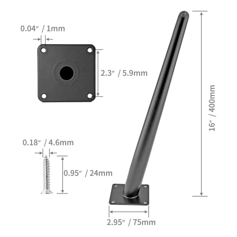 ROSALIABONILLA Patas De Metal De 40 Cm Para Muebles, Paquete