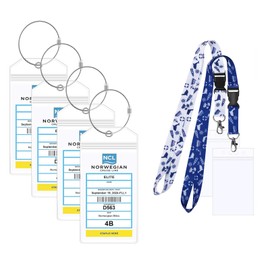 NCL Luggage Tag Holders Fit for Printed (Not Mailed) Norwegian NCL Cruise Ships & Tags for Cruises in 2024 & 2025(6)