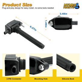 6Pcs Ignition Coils for 3.6 V6 2011-2016 Dodge Durango Charger Grand Caravan Chrysler Town Country 300 Jeep Grand Cherokee Wrangler Coil Packs Replaces UF648