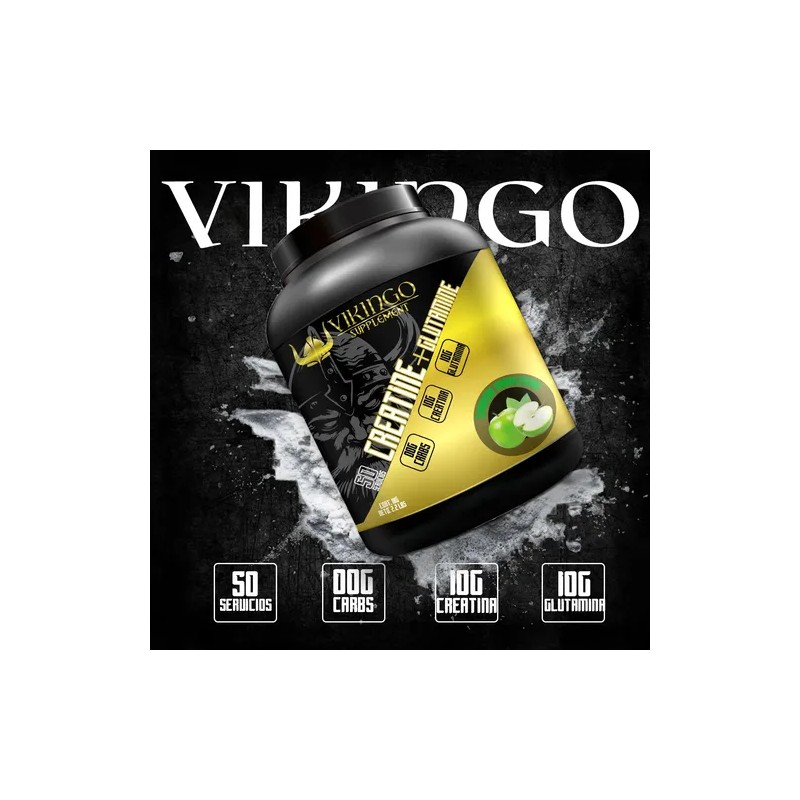 Creatina Glutamina 1kg Vikingo Varios Sabores