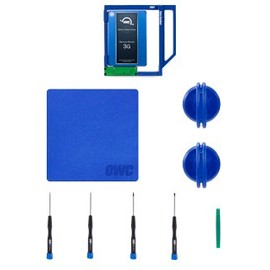 OWC Complete SSD Upgrade Kit for 2009, 2010, 2011 27-inch iMacs 250GB 3G SSD, Data Doubler Optical Bay Mounting Solution, Installation Tools