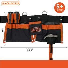 Black & Decker Black and Decker Kids Tool Belt – Pretend Play Belt for Tools with Adjustable Strap
