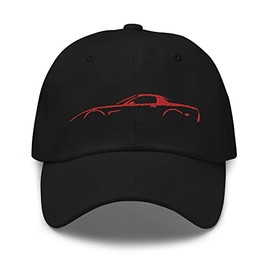 Red Sports Car C5 Outline 5th Gen Corvette Owner Dad hat