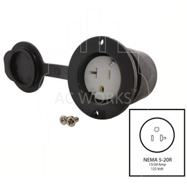 AC WORKS Super Durable Industrial Grade Electrical Outlet (Household 5-20R 20A 125V)
