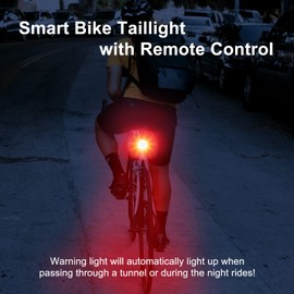 Bike Tail Light with Alarm and Remote,NineLeaf Bike Alarm Rechargeable,Wireless Anti Theft IP65,with Smart Brake Sensor Light,Auto ON/Off Bike Tail Light,Ultra Bright LED,Cycling Safety Accessories