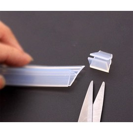 10 Ft Glass Shower Door Seal Strip, Frameless Shower Door Seal Strip Silicone Sweep for 3/8 inch Glass (H)