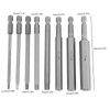 8 Pieces Screwdriver Bits 100 mm Length Hex Shank Head