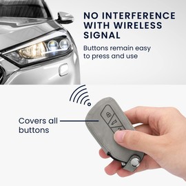 kwmobile Funda Compatible con VW Golf 8 Llave de Coche de 3 Botones - Case de Piel de Nobuck sintética para Mando de Coche - Rally Gris