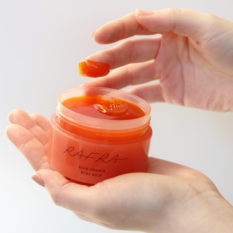 Rafra Cleansing Balm Orange Ruby Rich Orange Rose Scent, 3.5