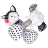 2pcs Baby Hand Rattle Toys Cartoon Stuffed Animal Shaped PP