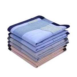 JukLoos Men's Handkerchiefs,100% Soft Cotton Pocket Handkerchiefs for Men Cotton