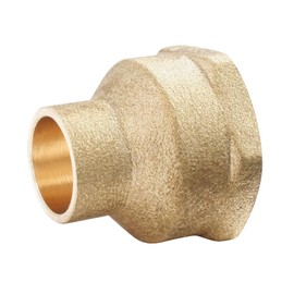 SOMATHERM //270-12-15, Straight Brass Connector to Solder Female 15/21 for Copper Tube Ø12 – Ideal for Plumbing, Sanitary Water Networks and Heating – Sealing Thread or Flat Joint, Gray