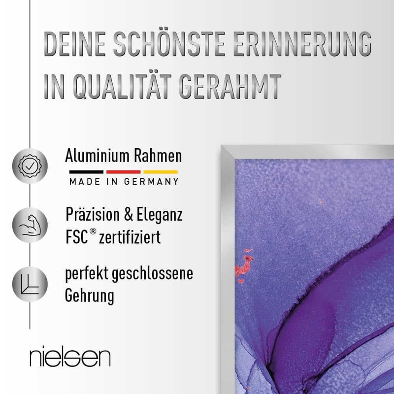 nielsen Alpha Picture Frame, 13 x 18 cm, Aluminium, Matte