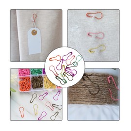 300 PCS Metal Gourd Safety Pins, Safety Bulb Pins, Calabash Pin, Gourd Pin for Knitting Stitch Markers, DIY Craft (10 Colors)