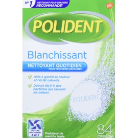 Polident Whitening Denture Cleanser Tablet (Packaging May Vary)