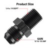 EVIL ENERGY 6AN to 1/4 BSPT Pipe Fitting Adapter Aluminum