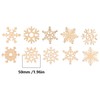 FONGKNOX 30 Pcs Wooden Snowflake 50mm Unfinished Wooden Ornaments Snowflake