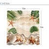 Starfish Beach Coastal Sage Green Palm Tree Sea Bathroom Shower