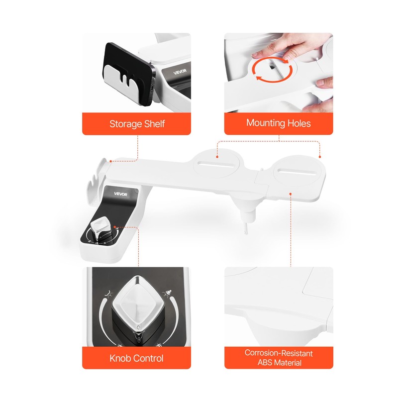 VEVOR 509013-US Bidet Attachment for Toilet, White