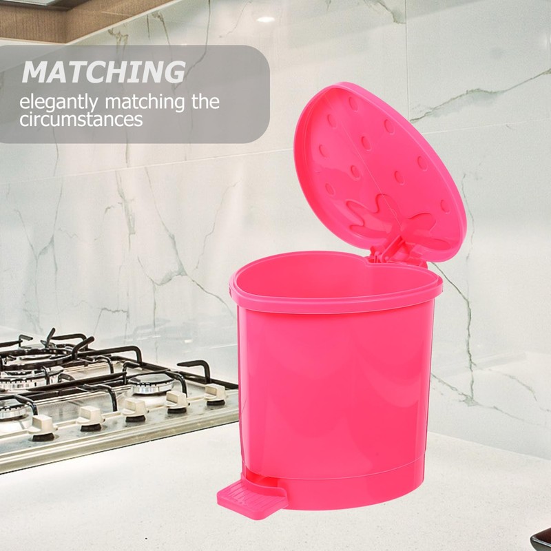 CHILDWEET Mini Trash Can Lid Swing Lid Bin for Car