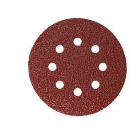 Mirka Red Abrasive paper Sanding discs Ø 125 mm / Grip fastening / 8-hole / grit P40 / 5 pieces / for sanding wood, metal and plastics
