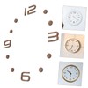 ABOOFAN 1Set DIY Wall Clock Numerals Kit Natural Wood Texture