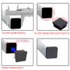 Suiwotin 4Pack 50mm (2 Inch) Square Plastic Plugs, Black Plastic