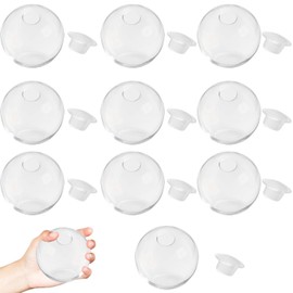 10 PCS Squishy Making Kit, Squishy Maker, Blank Pressure Ball Skin DIY Kit Container, 6cm Transparent Empty Ball Skins, DIY Stress Relief, Creative Crafting, Hand Exercise, Suitable for All Ages