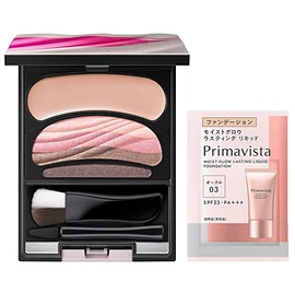 (Amzon.co.jp Exclusive) Sofina Orb Brush Brush Shadow N 12 Pink Type (Eye Shadow) + Rouge Sampling Supplies