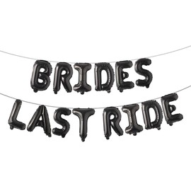 Brides Last Ride Bachelorette Nashville - Decoraciones de despedida de soltera para despedida de soltera, kit de decoración de fiesta temática occidental, decoración de fiesta de despedida de soltera (BRIDES LAST RIDE BLACK