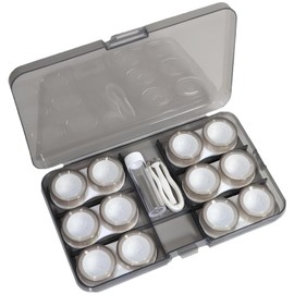 Contact Lens Case, Set of 6, Contact Lens Case, Simple Storage Box, Contact Lens Care Box, Easy to Identify L/R Translucent, Easy to See Contents, Leak Proof Design, Travel Box, Lens Container