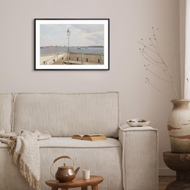 Golden State Art, Gallery Wall Frame Set of 6 - Black 13x19 Aluminum Photo Frames with Mat for 11x17 Pictures - 13 x 19 inch Metal Frame with Real Glass Cover - Elegant Home or Office Decor