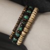 Iceleomen Gothic Bracelet Adjustable Punk Braided Multilayer Grunge Set Beaded
